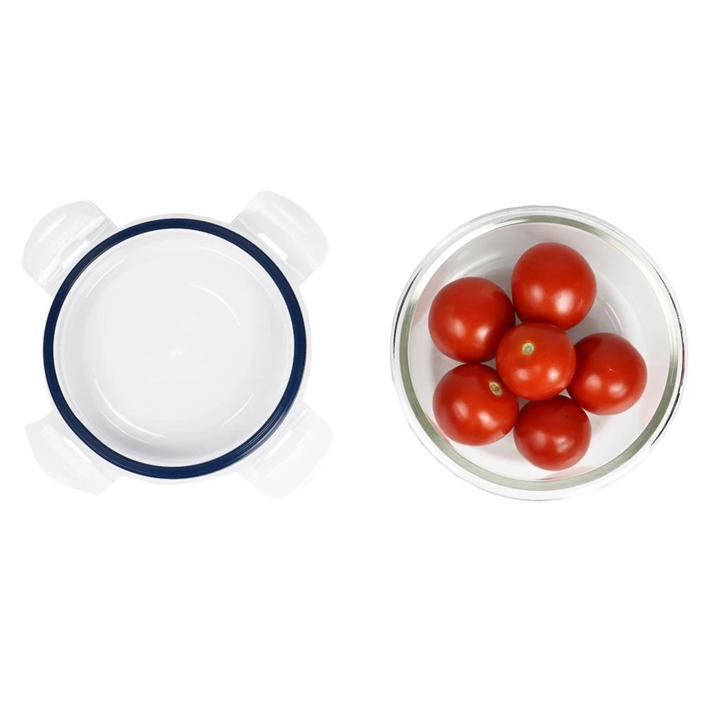 商品Michael Graves Design|Michael Graves Design 21 Ounce High Borosilicate Glass Round Food Storage Container with Indigo Rubber Seal,价格¥115,第4张图片详细描述