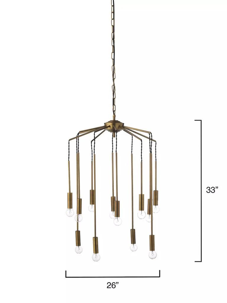 商品Jamie Young Co.|Cascade Antique Brass Chandelier Light,价格¥7221,第2张图片详细描述