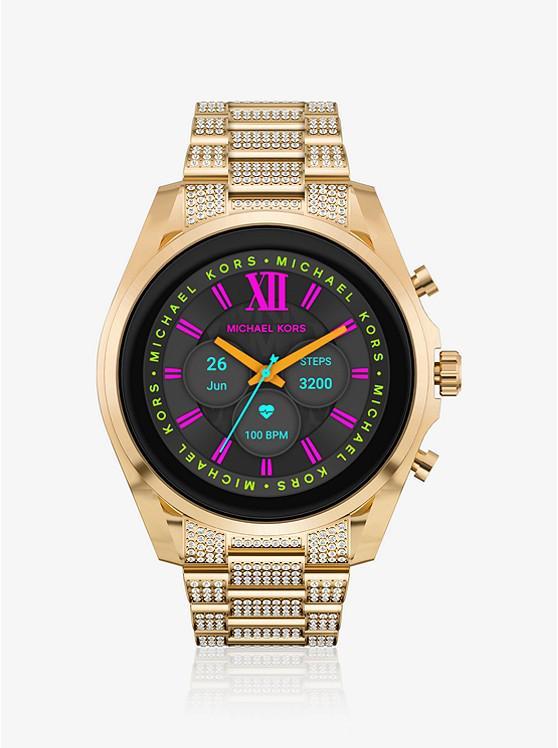 商品Michael Kors|Gen 6 Bradshaw Pavé Gold-Tone Smartwatch,价格¥3196,第1张图片