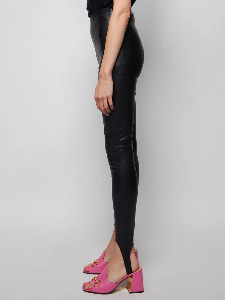 商品Wolford|X Amina Muaddi Vegan Leather Stirrup Black,价格¥2023,第4张图片详细描述