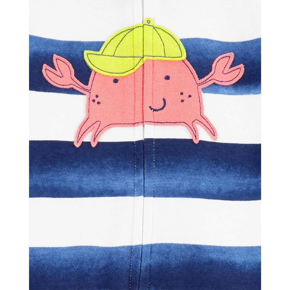 商品Carter's|Toddler Boys Crab Snug Fit Footie Long Sleeves Cotton Pajama,价格¥31,第2张图片详细描述
