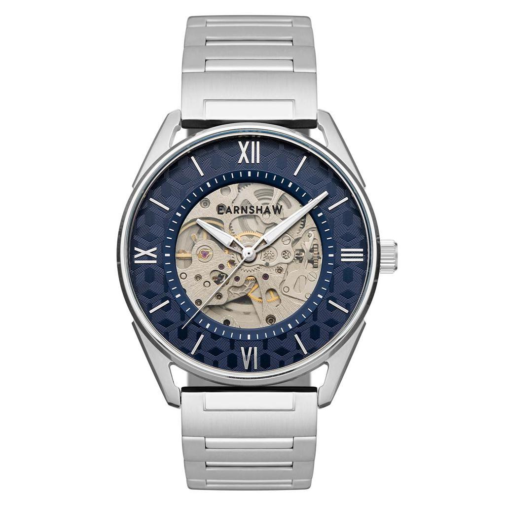 商品Thomas Earnshaw|Thomas Earnshaw Men's ES-8223-22 Spencer Skeleton 42mm Blue Dial Steel Watch,价格¥766,第1张图片