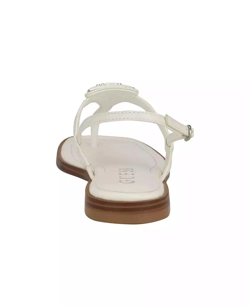 Women's Rainey Logo Sqaure Toe T-Strap Flat Sandals 商品