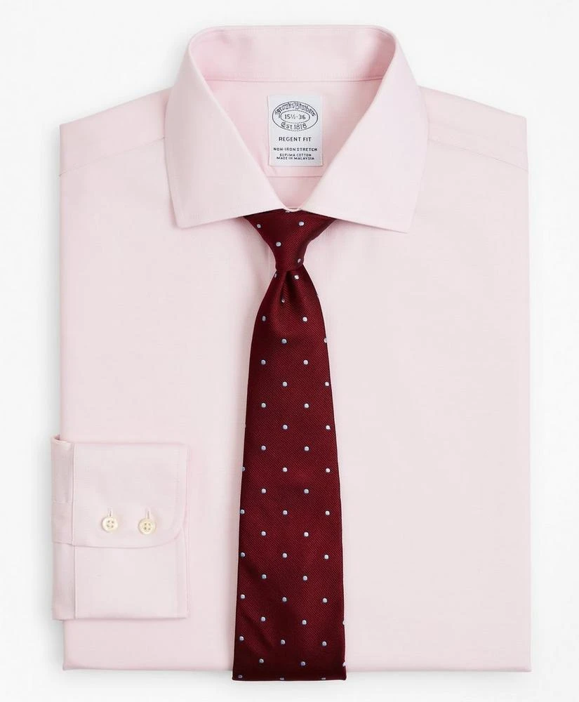 商品Brooks Brothers|Stretch Regent Regular-Fit  Dress Shirt, Non-Iron Twill English Collar,价格¥578,第1张图片