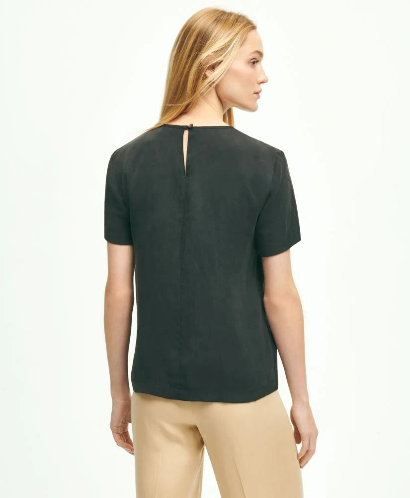 商品Brooks Brothers|Soft Icons Short-Sleeve Blouse,价格¥205,第2张图片详细描述