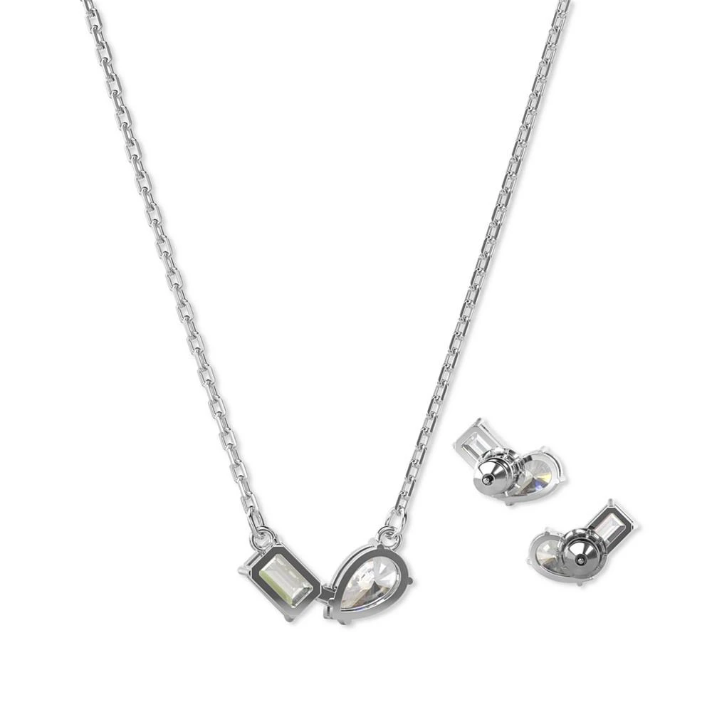 商品Swarovski|Rhodium-Plated Mixed Crystal Pendant Necklace & Stud Earrings Set,价格¥1469,第4张图片详细描述