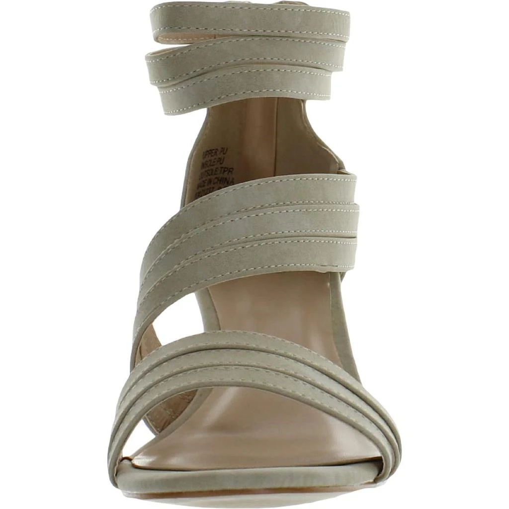 商品Journee Collection|Journee Collection Womens Loki Faux Leather Strappy Wedge Sandals,价格¥108,第4张图片详细描述