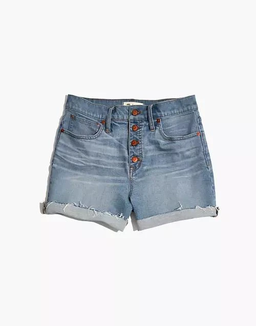 商品Madewell|High-Rise Denim Shorts: Button-Front Edition,价格¥317,第4张图片详细描述