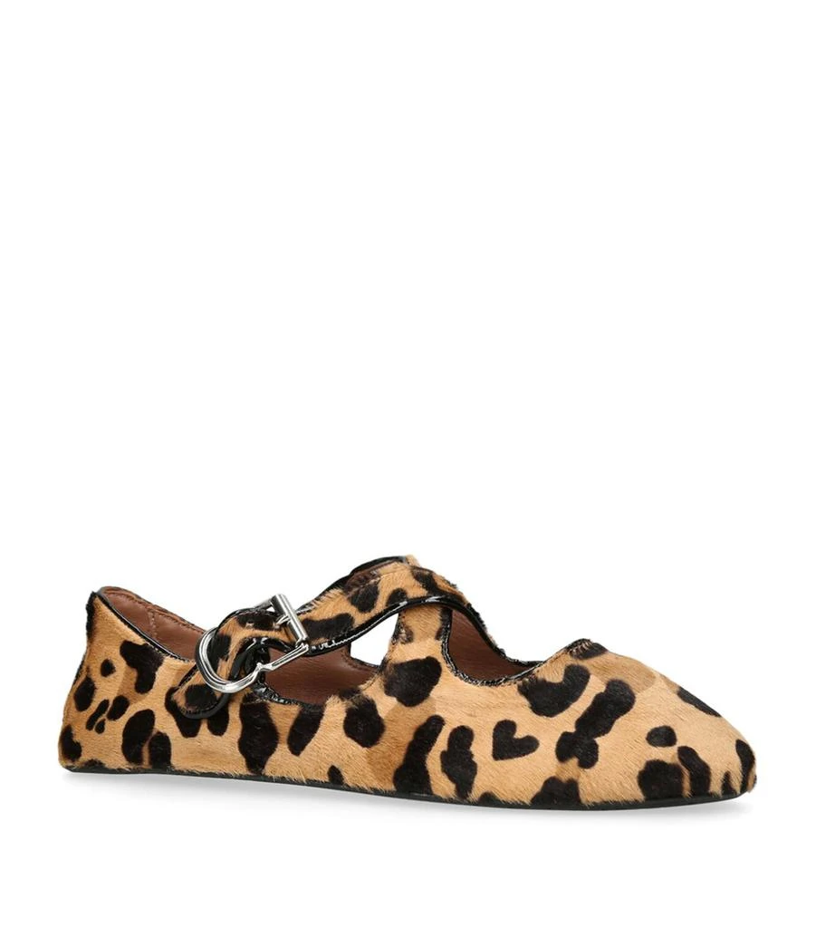 商品Alaïa|Leopard Print Criss-Cross Ballet Flats,价格¥8011,第3张图片详细描述