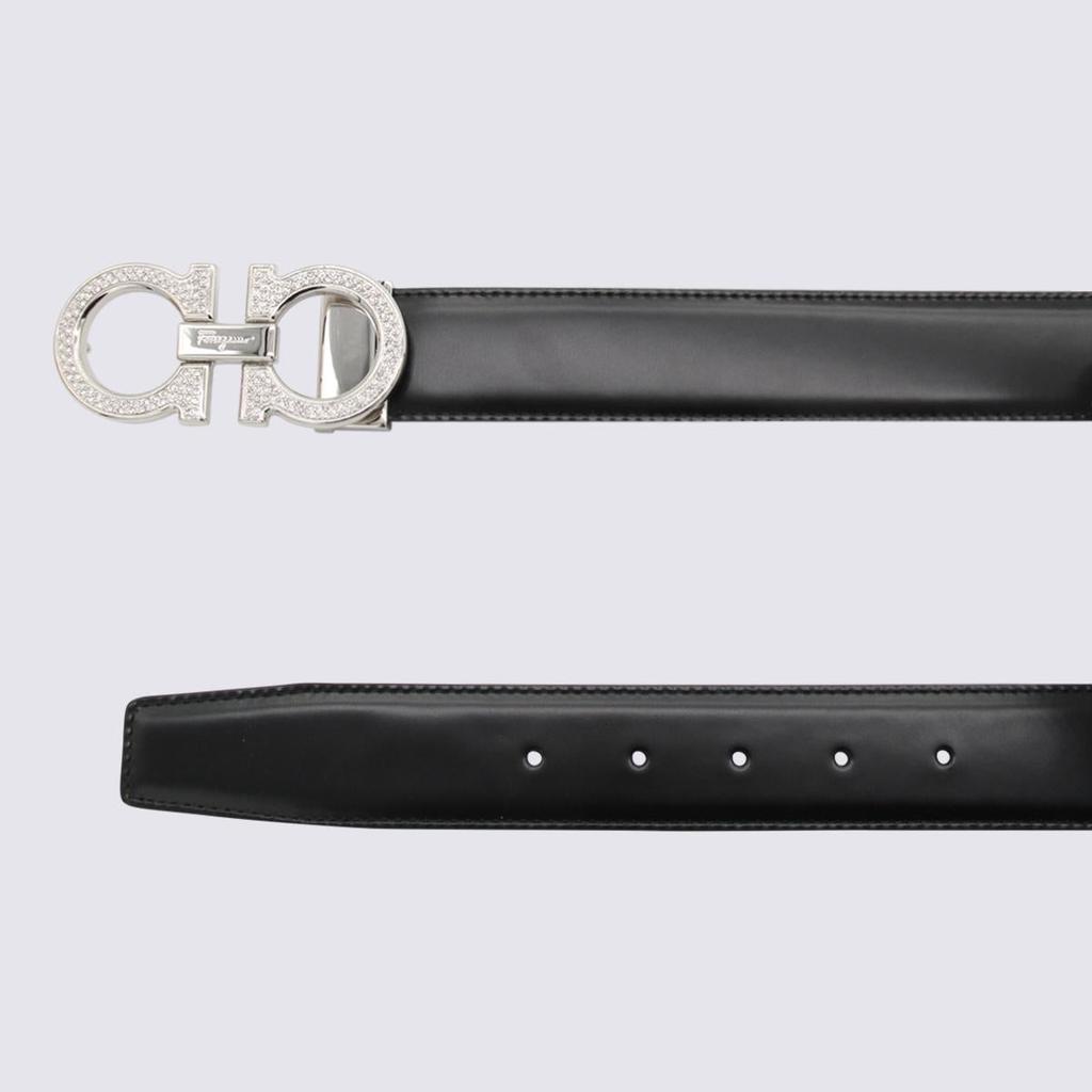 FERRAGAMO BLACK AND RED LEATHER REVERSIBLE GANCINI BELT商品第2张图片规格展示