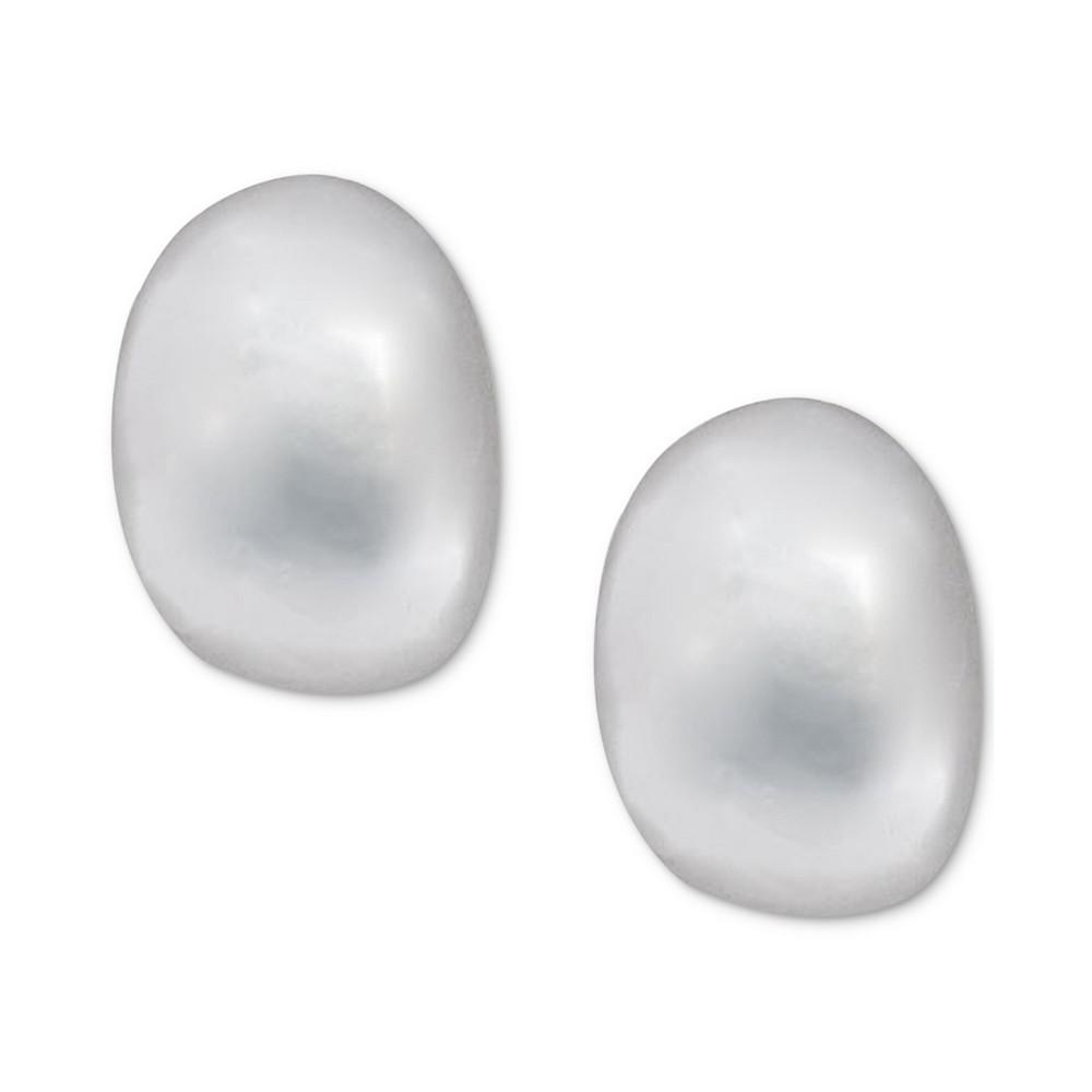 Silver-Tone Button Stud Earrings商品第1张图片规格展示
