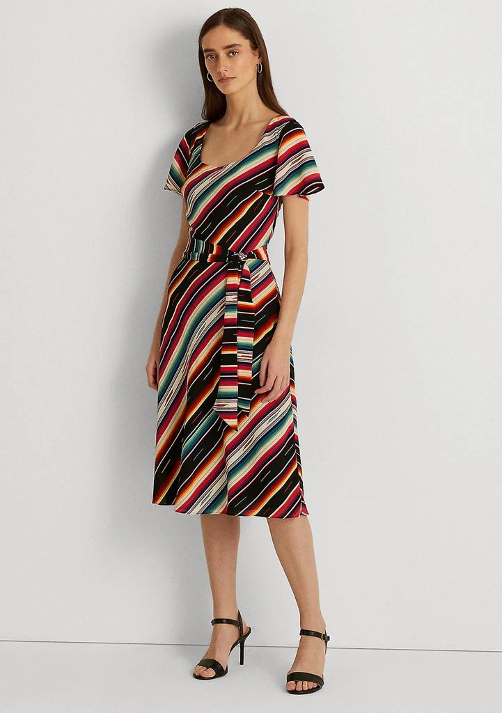 商品Ralph Lauren|Striped Belted Bubble Crepe Dress,价格¥462,第1张图片