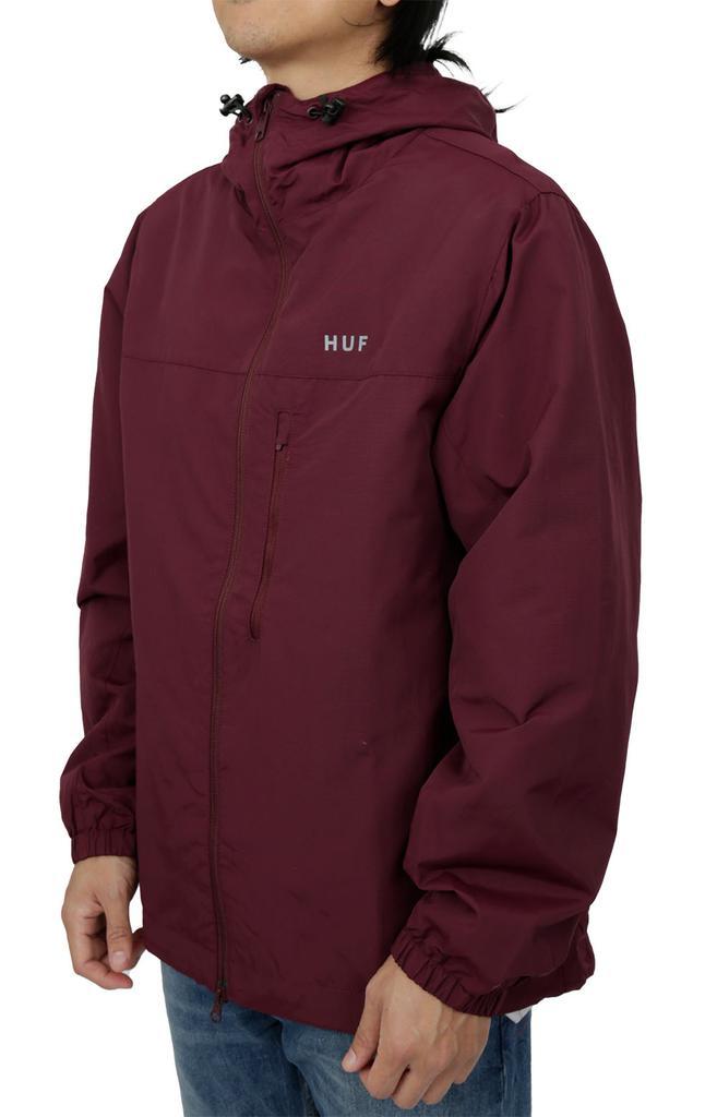 商品HUF|Essentials Zip Standard Shell Jacket - Merlot,价格¥311-¥317,第4张图片详细描述