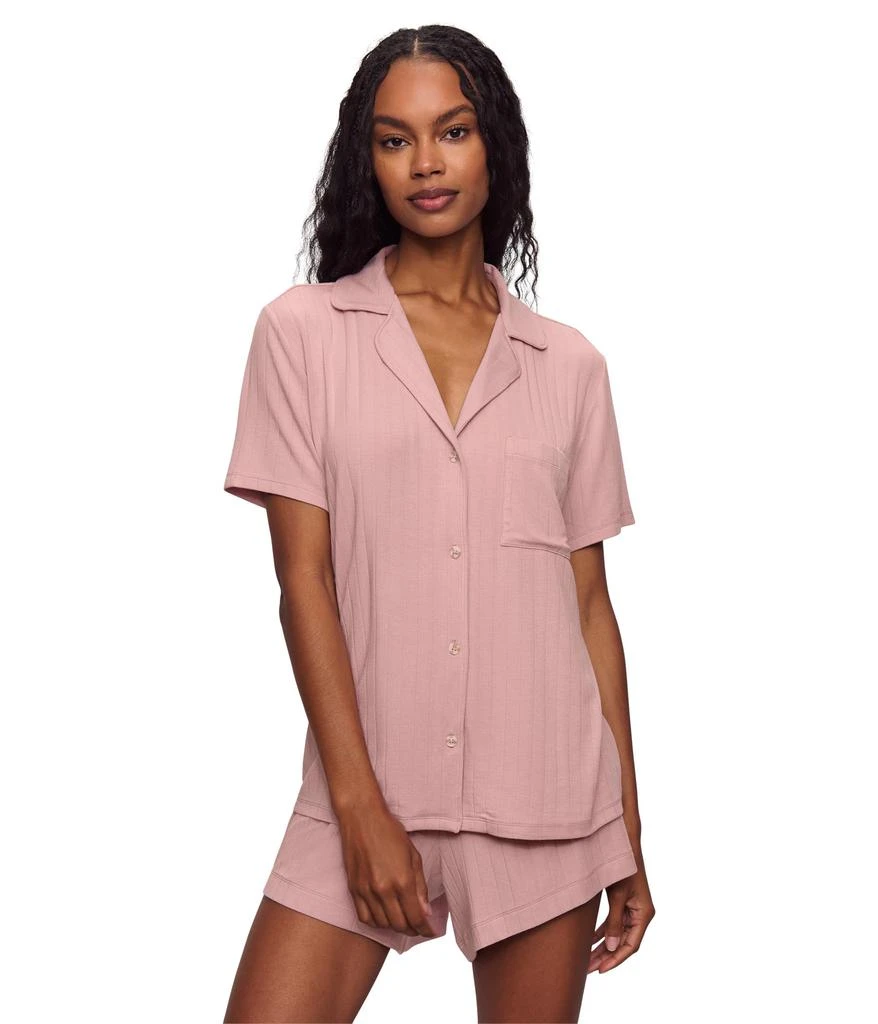 商品Eberjey|Gisele Rib Relaxed Short PJ Set,价格¥1186,第1张图片