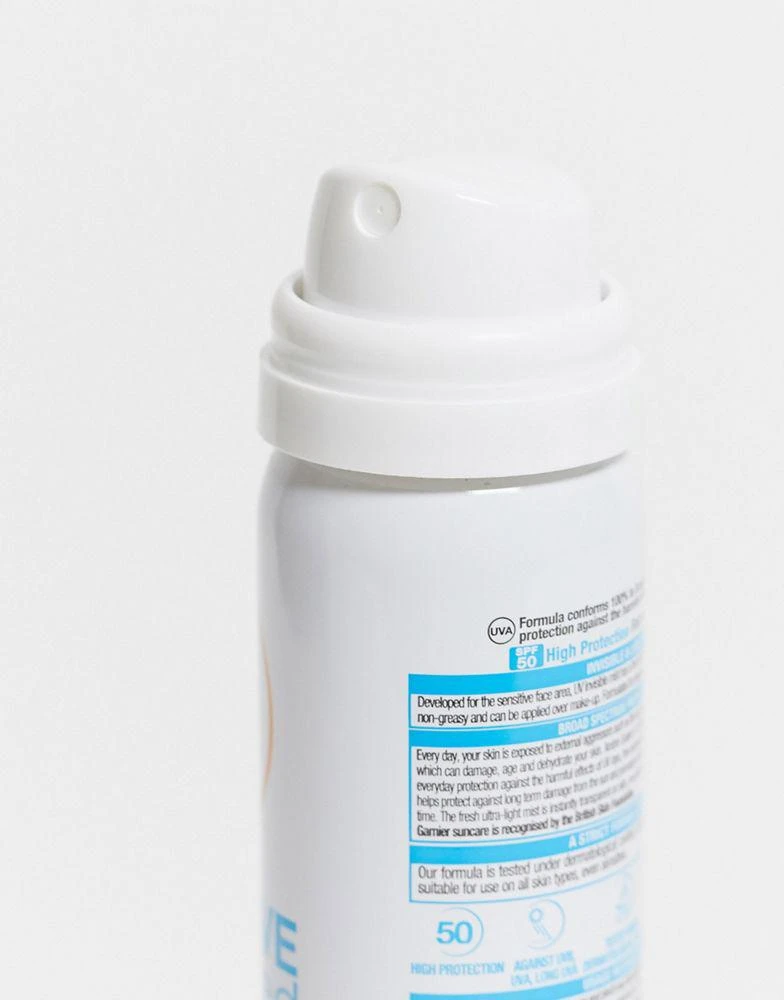 商品Garnier|Garnier Ambre Solaire SPF 50 Super UV Over Makeup Face Mist 75ml,价格¥107,第4张图片详细描述
