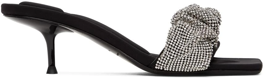 商品Alexander Wang|Black Scrunchie Jessie Heeled Sandals,价格¥6202,第1张图片