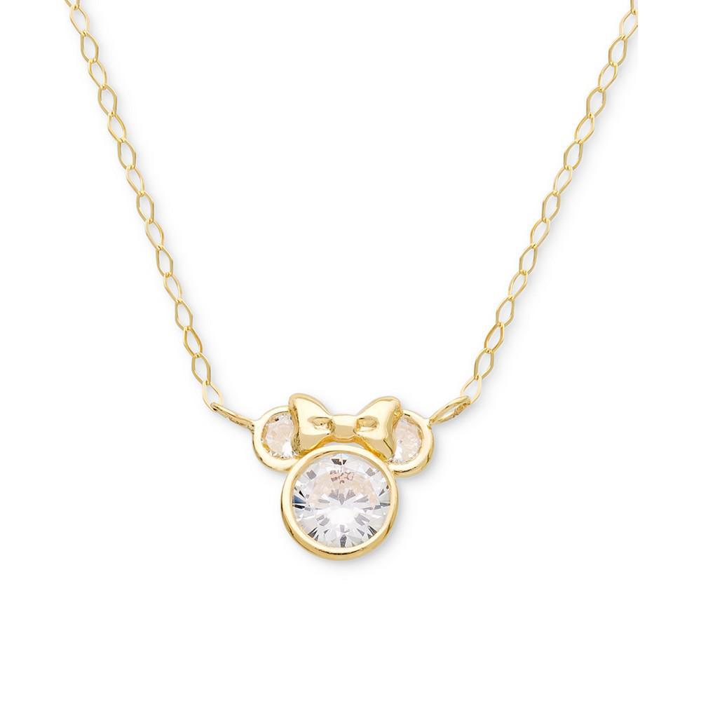 商品Disney|米妮14k金锆石项链 15",价格¥692,第1张图片