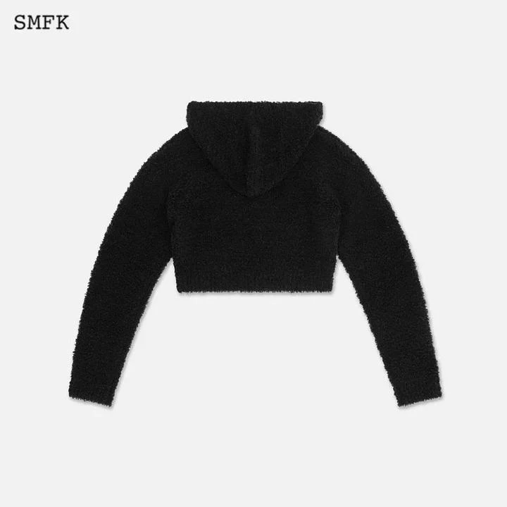 商品SMFK|SMFK WOMEN COMPASS WOOL KNIT SHORT HOODIE,价格¥1800,第2张图片详细描述