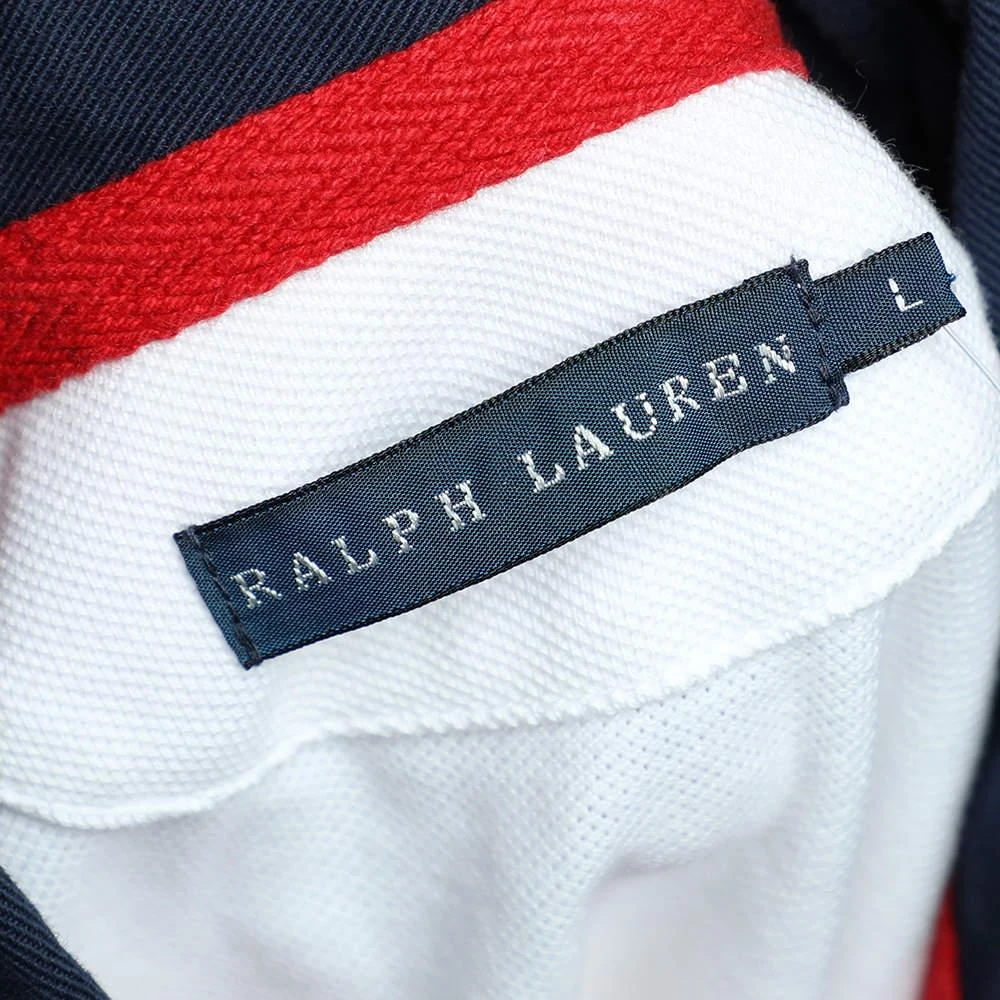 商品[二手商品] Ralph Lauren|Ralph Lauren White Cotton Pique Contrast Collar Detail Polo T-Shirt L,价格¥1063,第5张图片详细描述