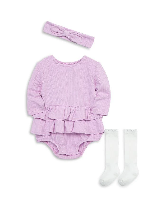 商品Little Me|Girls' Headband, Bubble Romper & Socks Set - Baby,价格¥219,第3张图片详细描述