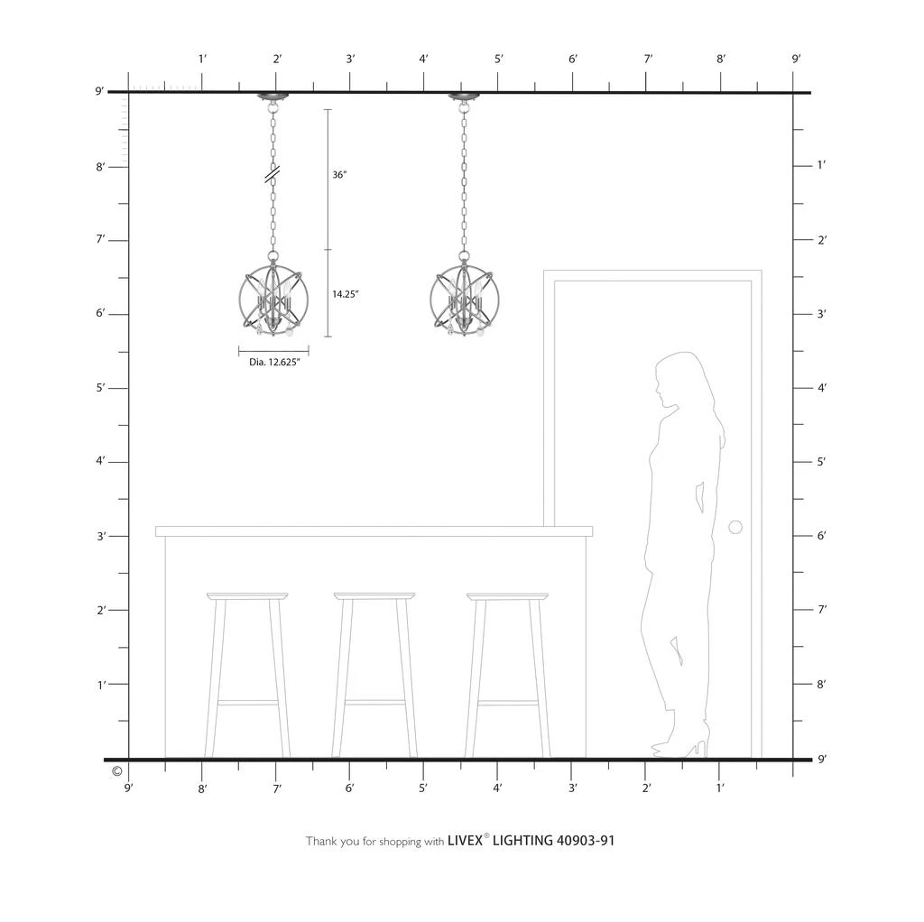 Three Light Brushed Nickel Convertible Mini Chandelier/Ceiling Mount 商品