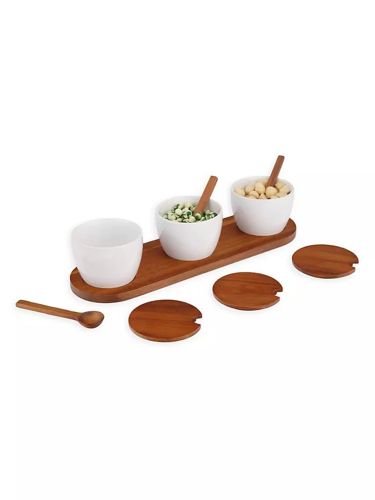 商品Nambé|Duets Triple Lidded Condiment Server,价格¥439,第4张图片详细描述