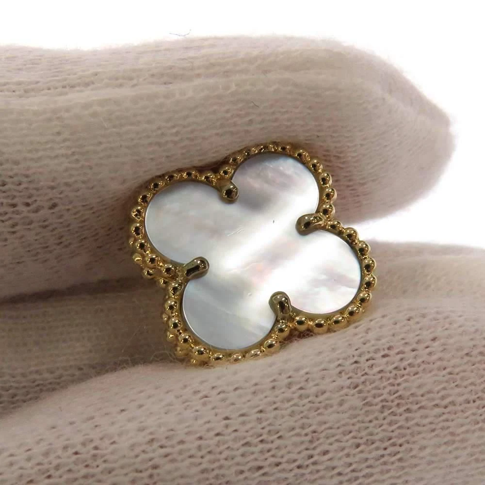 Van Cleef & Arpels Vintage Alhambra 18K Yellow Gold Mother of Pearl Earrings 商品
