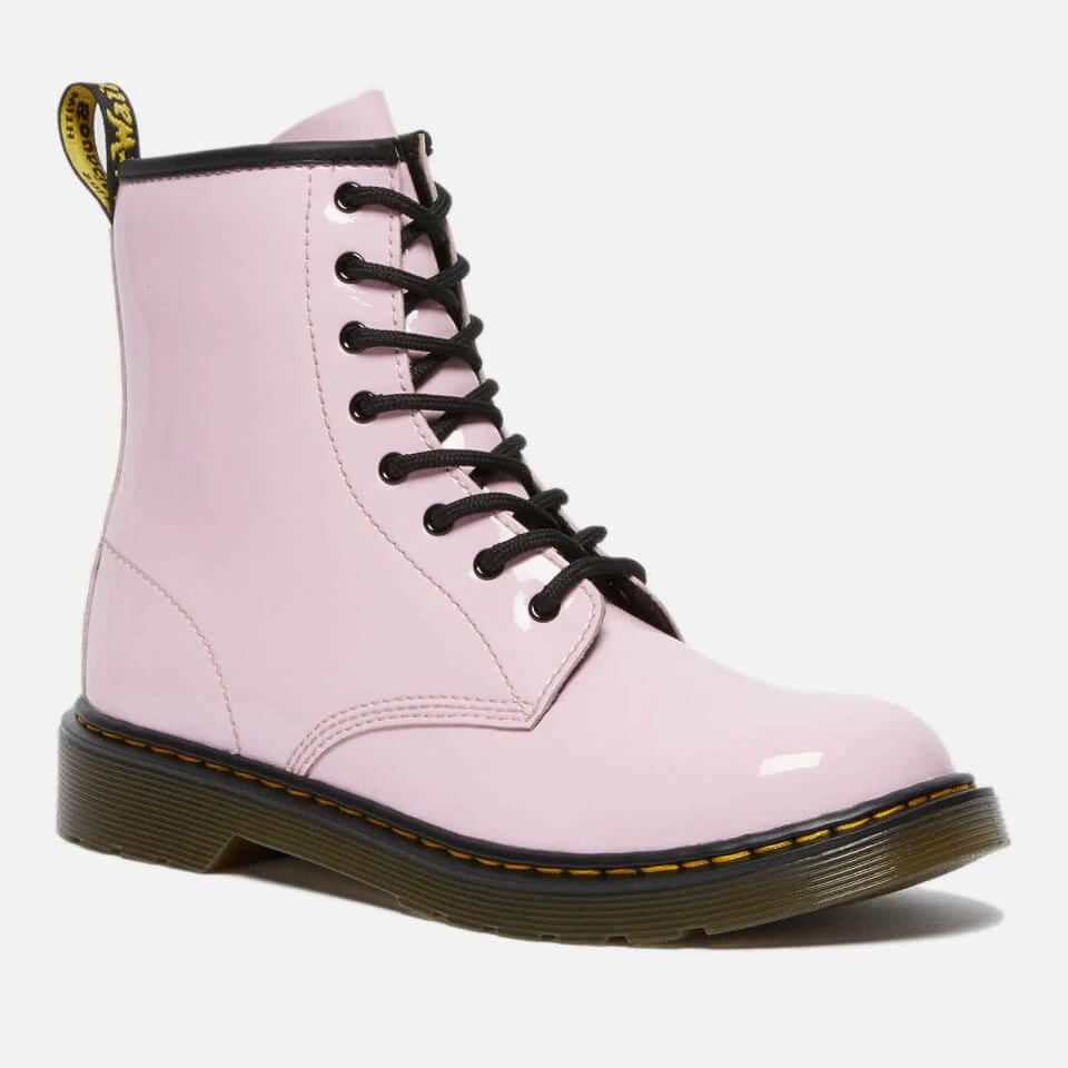 商品Dr. Martens|DR. MARTENS KIDS' 1460 PATENT LAMPER LACE UP BOOTS - PALE PINK,价格¥400,第4张图片详细描述