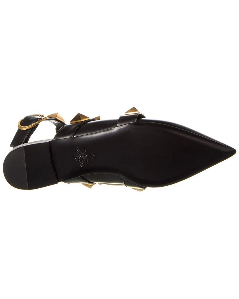 商品Valentino|Valentino Roman Stud Leather Ankle Strap Flat,价格¥4332,第4张图片详细描述