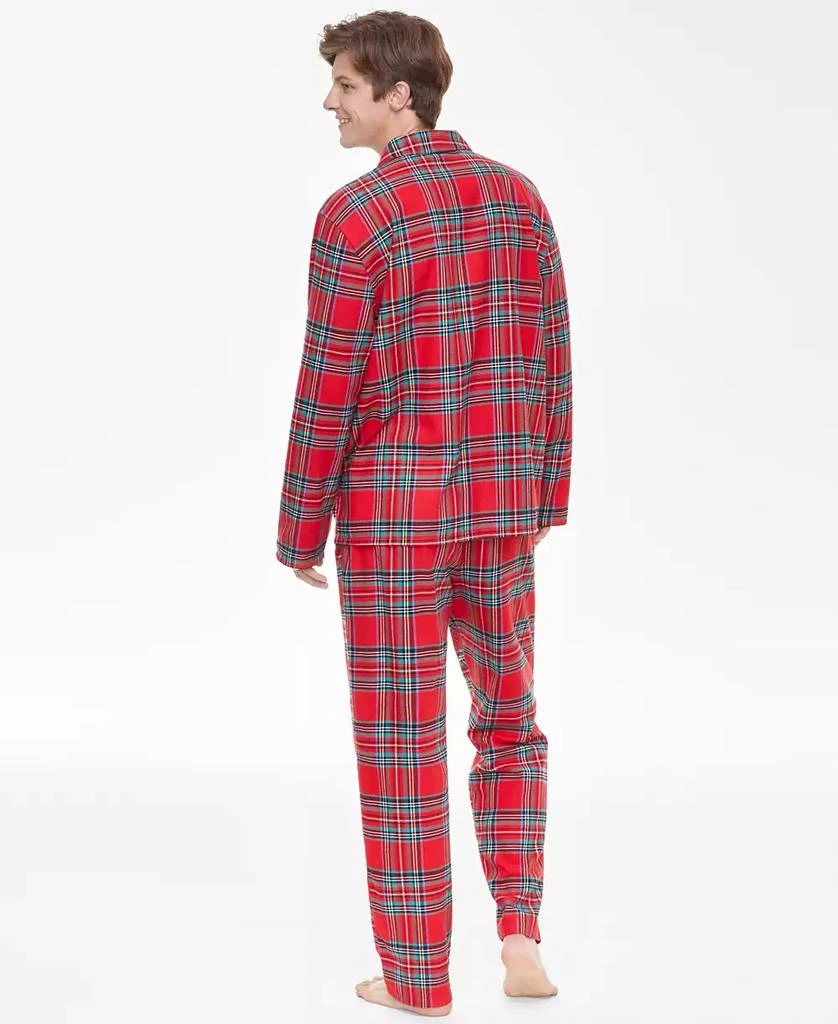 商品Holiday Lane|Men's Brinkley Plaid Notch Collar Matching Family Pajamas Set, Created for Macy's,价格¥157,第3张图片详细描述