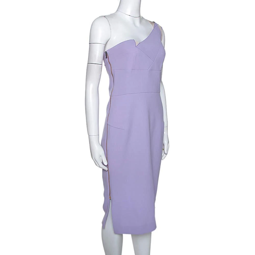 商品[二手商品] ROLAND MOURET|Roland Mouret Lavender Wool Crepe One Shoulder Aglais Dress L,价格¥2147,第2张图片详细描述