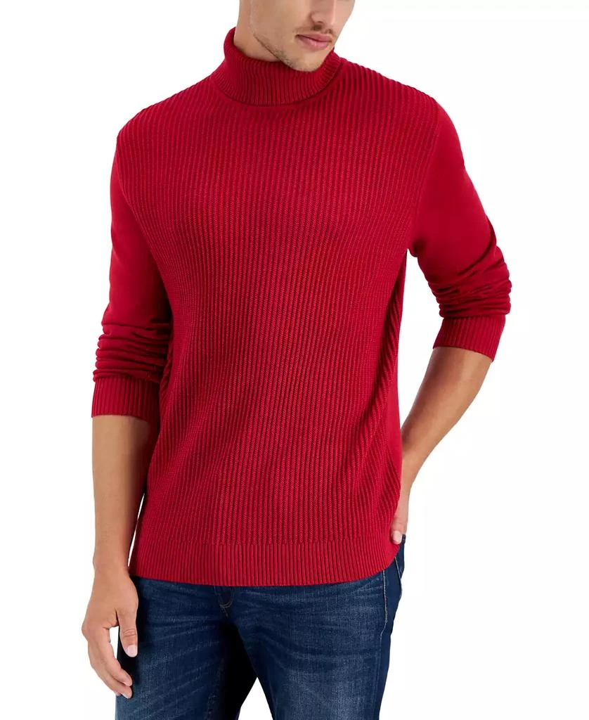 商品Club Room|Men's Textured Cotton Turtleneck Sweater, Created for Macy's,价格¥146,第1张图片详细描述