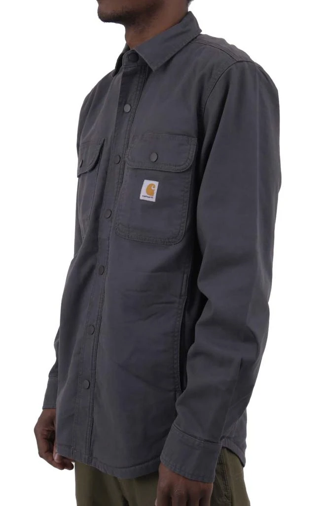 商品Carhartt|(105419) Rugged Flex Relaxed Fit Canvas Fleece-Lined Shirt Jacket - Shadow,价格¥668,第2张图片详细描述