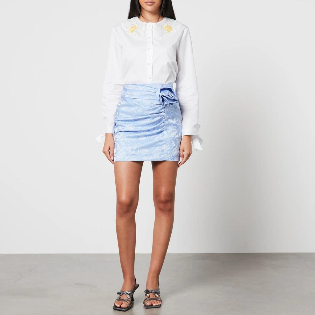 商品Sister Jane|Sister Jane Sapphire Rose Floral-Jacquard Mini Skirt,价格¥116,第3张图片详细描述