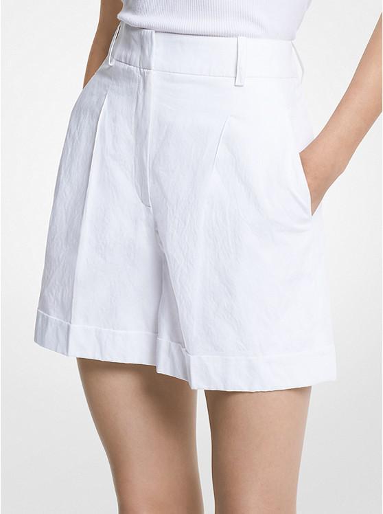 商品Michael Kors|Crushed Cotton Pleated Shorts,价格¥1694,第1张图片