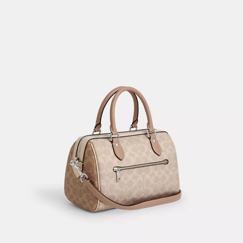 商品Coach|Rowan Satchel Bag In Blocked Signature Canvas,价格¥1299,第4张图片详细描述