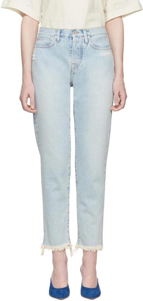 商品Off-White|Blue Slim Fit Jeans,价格¥1240,第1张图片