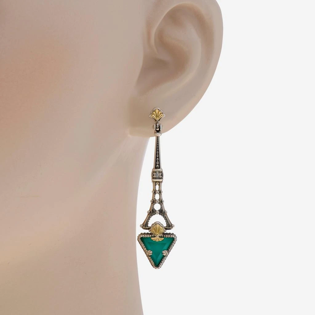 商品Konstantino|Konstantino Sterling Silver and 18k Yellow Gold with Chalcedony Drop Earrings SKKJ679-497,价格¥1693,第2张图片详细描述