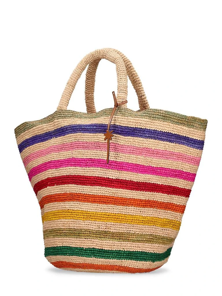 商品MANEBÍ|Summer Rainbow Striped Raffia Tote Bag,价格¥2395,第3张图片详细描述