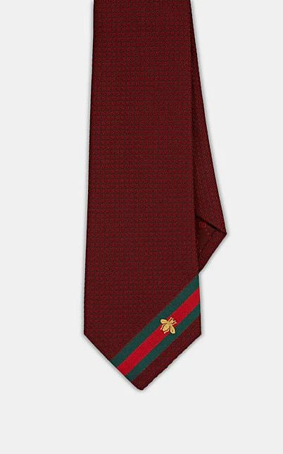 商品Gucci|Bee Striped Silk Jacquard Necktie,价格¥1644,第2张图片详细描述