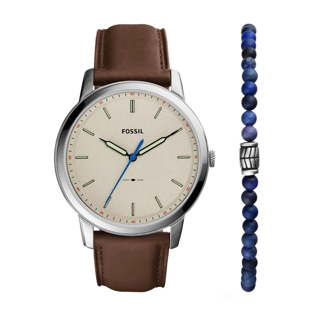 商品Fossil|Minimalist Watch and Bracelet Gift Set - FS5966SET,价格¥864,第1张图片