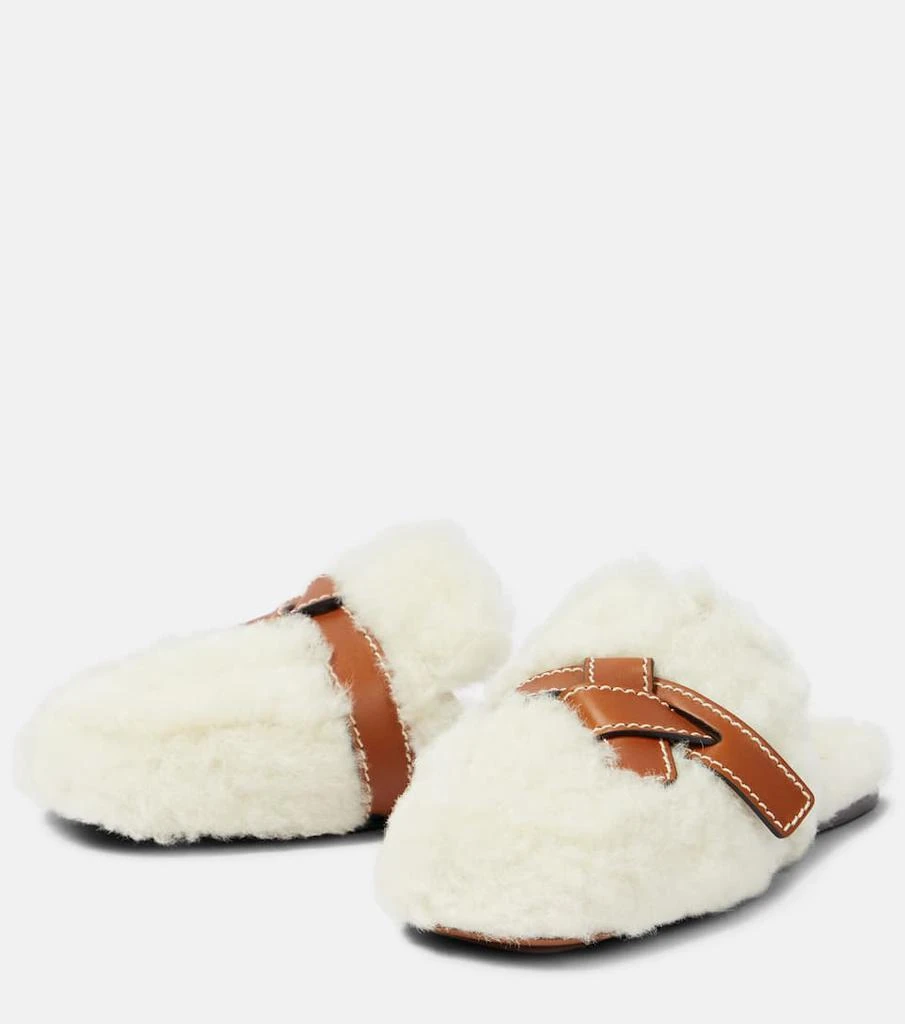 商品Loewe|Gate shearling slippers,价格¥6571,第5张图片详细描述