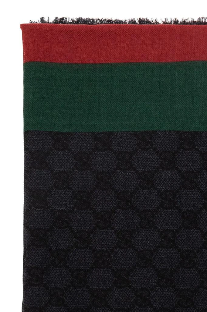 商品Gucci|Gucci GG Monogrammed Web-Stripe Scarf,价格¥3560,第3张图片详细描述