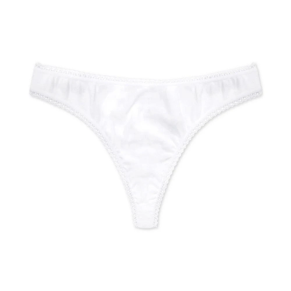 商品Charter Club|Everyday Cotton Women's Lace-Trim Thong, Created for Macy's,价格¥9,第3张图片详细描述