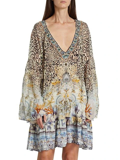 商品Camilla|A-Line Gathered Panel Dress,价格¥2336,第3张图片详细描述