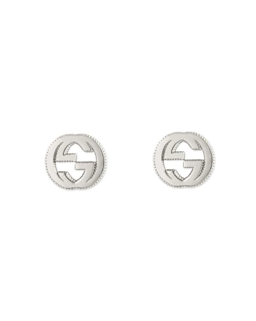 Sterling Silver Interlocking G Stud Earrings 商品