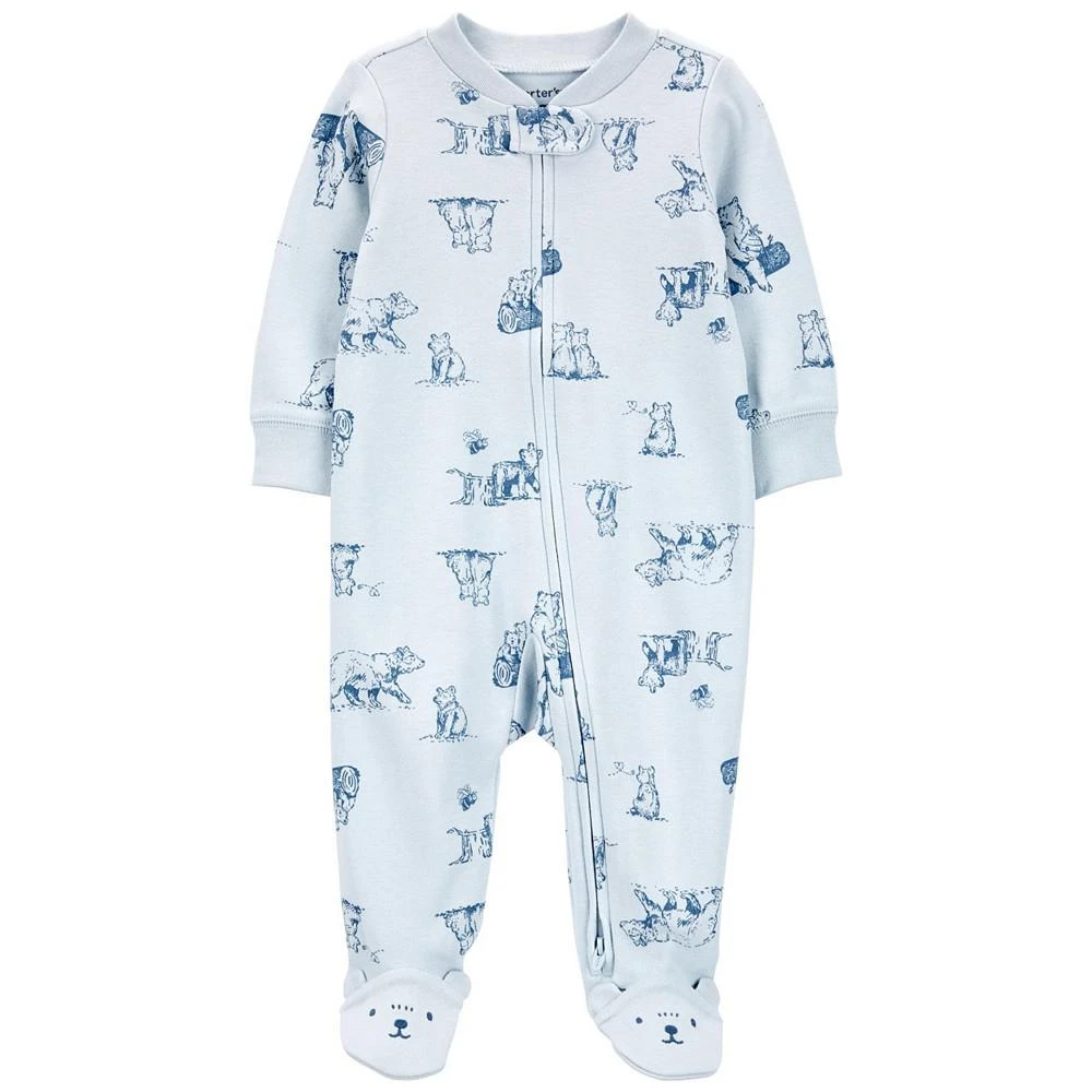 商品Carter's|Baby Boys Bear Zip Up Cotton Sleep and Play,价格¥82,第1张图片