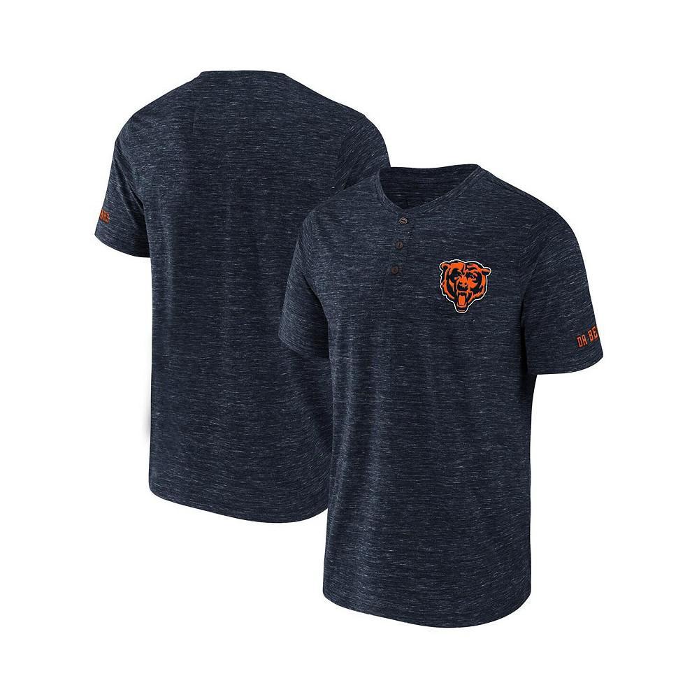 商品Fanatics|Men's NFL x Darius Rucker Collection by Navy Chicago Bears Slub Henley T-shirt,价格¥239,第1张图片