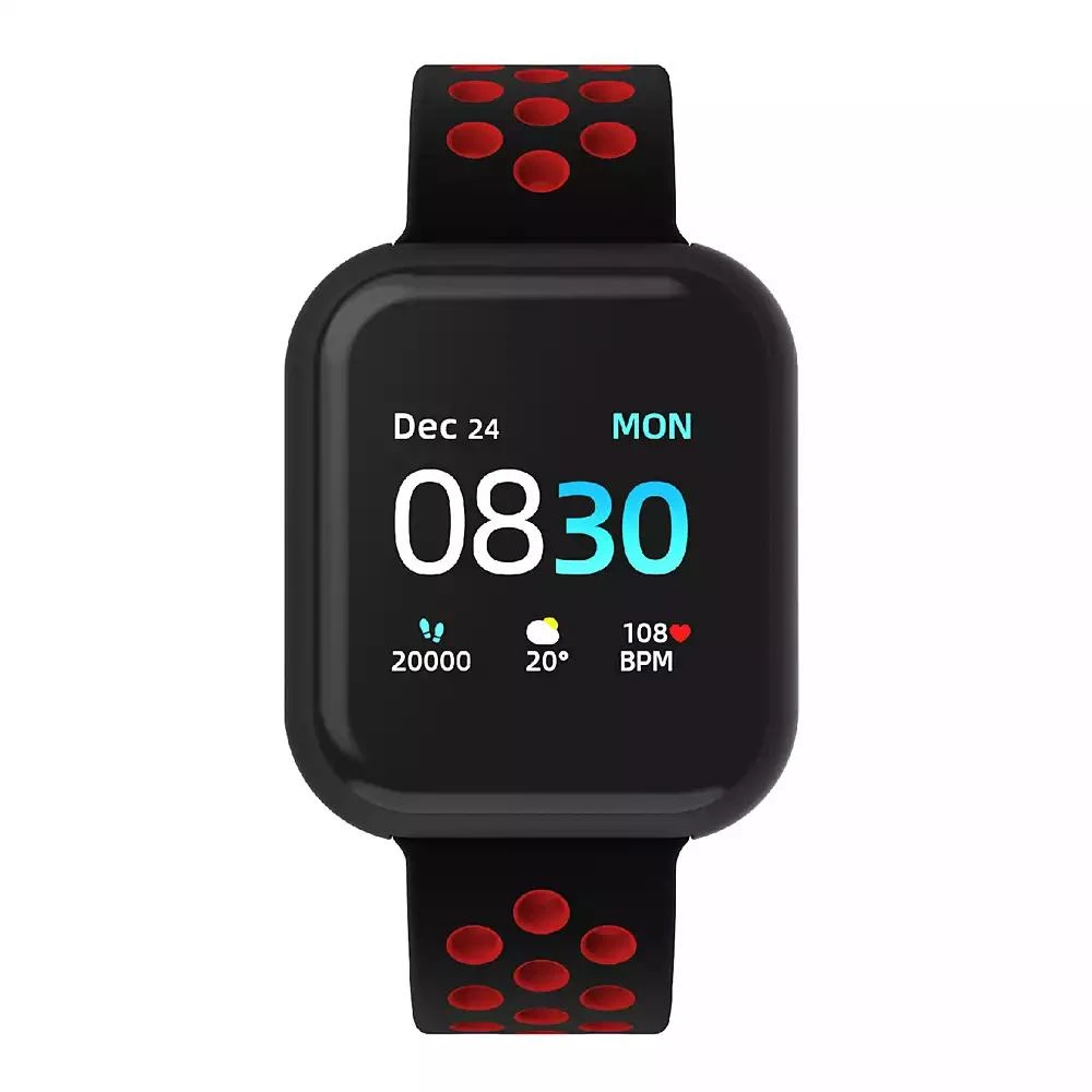 商品iTouch|Air 3 Unisex Heart Rate Black and Red Strap Smart Watch,价格¥708,第1张图片