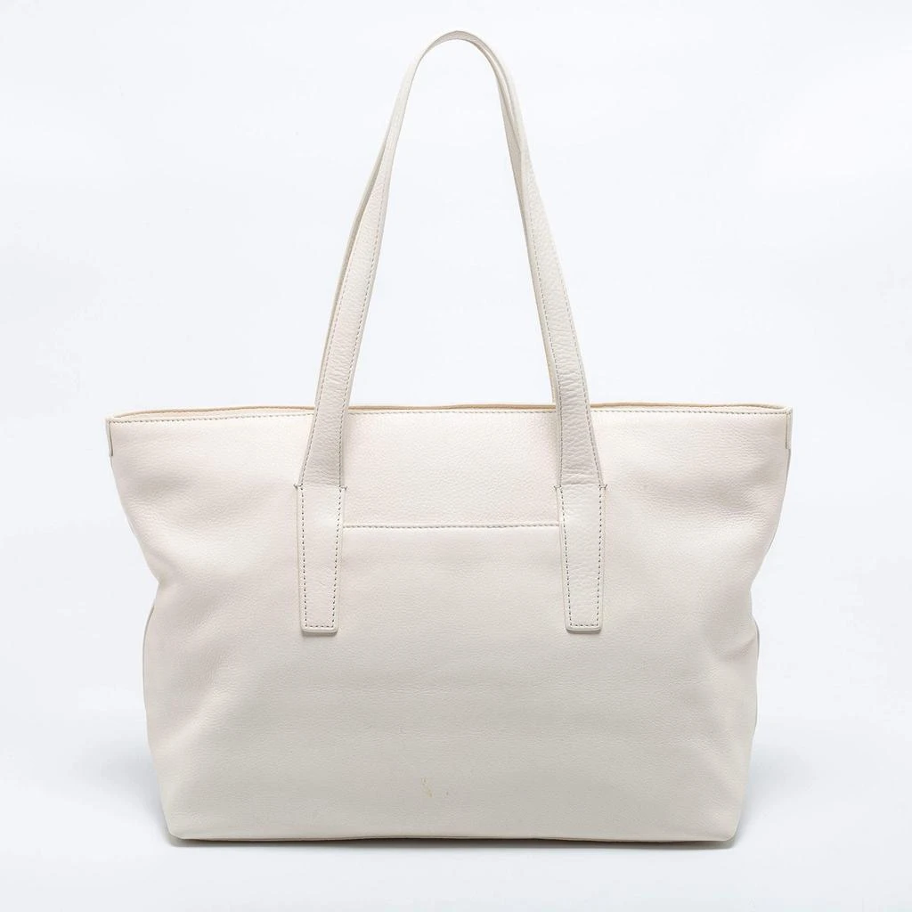 商品[二手商品] Tory Burch|Tory Burch Ivory Pebbled Leather Meyer Tote,价格¥2981,第4张图片详细描述